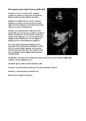 A preview of a PDF biography for Fletcher, Frederick Alan Smith